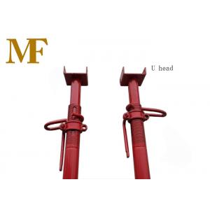 U Head Red Painted Tubular Scaffold Props 5m Adjustable Props