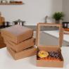 China Wave Window Cake Box White Cardboard Baking Packaging Packaging Box Pastry Box Muffin Cup Cake Box wholesale