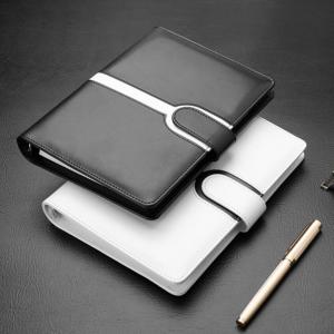 Elegant Luxurious Leather Notebook Binder , Loose Leaf Spiral Notebook Size 175 * 250mm