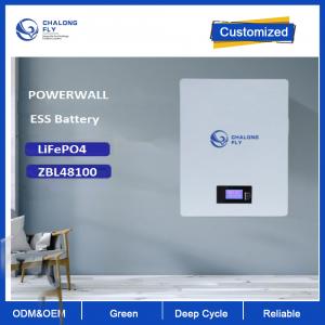 China Powerwall 100Ah 5KW Lifepo4 Rechargeable Battery Wall Mounted For Solar Power System supplier