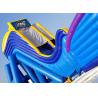 Blue / Yellow Inflatable Water Slide Games Commercial 12 * 4m hippo slide For