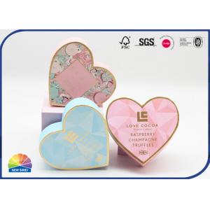 Heart Shaped Paper Handmade Gift Box Valentine'S Day Chocolate 1200gsm CCNB