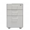 Round Edge Steel Thick 0.7mm 3 Drawer Mobile File Cabinet