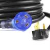 China 50ft 10 AWG 30A ヘビーデューティRV電源コードとLEDライト 簡単に切断&保管オーガナイザー TT-30プラグ SJTWワイヤータイプ wholesale