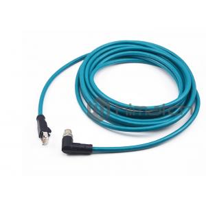 Industrial Grade Ethernet Cable Cat 5e , Rj45 To M12 Ethernet Cable 8P Male