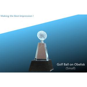 Glass trophy/glass awards/decoration made of glass/golf award/crystal award/crystal golf