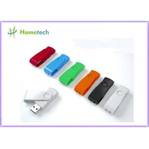 Plastic mini Twist USB Sticks / Customized Flash Drives With 64GB