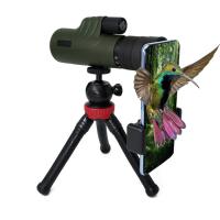 China Zoom Telescopic 8-20x42 Powerful Monocular Telescope With Mobile Phone Clip on sale
