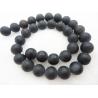 10mm Agate Material Matte Black Onyx Beads , Semi Precious Gem Beads OEM