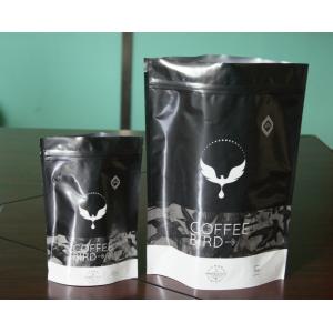 Matt Black Aluminum Foil Coffee / Tea Bags Packaging Mouisture Proof Bags