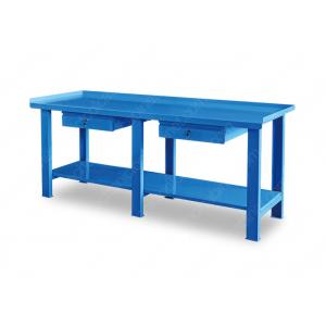 China Extra Storage Metal Work Table , Garage Tool Bench Cold Rolled Steel 2 Meter 2 Drawer supplier