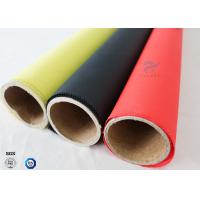 China Alkali Free Silicone Coated Fiberglass Fabric C-glass Red Color 40/40g 0.45mm on sale