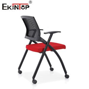 Ergonomic Training Hall Chairs With Fixed Armrest Nylon Base