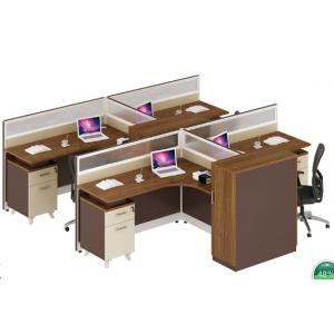 China modern 4 seater melamine office panel workstation table furniture supplier