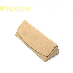 China Ultra Light Triangle Cardboard Optical Glasses Case Double Sided Buckle Carton supplier