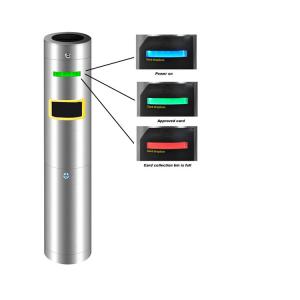 China 219mm Diameter Access Control Turnstiles Three Color LED Lamp Indicator Card Collector supplier