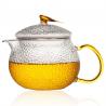 High Temperature Resistant Borosilicate Glass Teapot , Glass Filter Flower