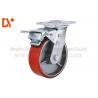 China Black / Red Color Heavy Duty Casters , Anti Static Wheels Castors Flat Type wholesale