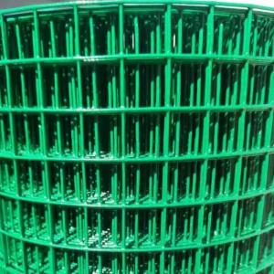 China 10 Gauge 2x2 4x4 Green Coated PVC Welded Wire Mesh Roll Fencing Net supplier