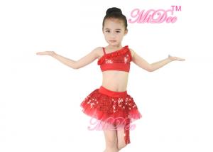 red two piece dance costume