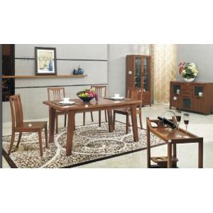 Full Rubber Solid Wood Dining Table , Dining Room Chairs Wine Cabinet
