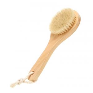 Soft Natural Bristle Bath Brush Exfoliating Wooden Body Massage Shower Brush