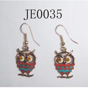 Owl Fish Hook Earrings