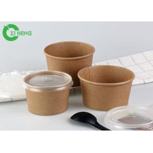 16oz Disposable Take Away Flexo Printing Waterproof Kraft Paper Soup Bowls