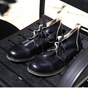 China Burnished Finishing Mens Leather Dress Shoes Lace - Up Handmade Italian Leather Shoes supplier
