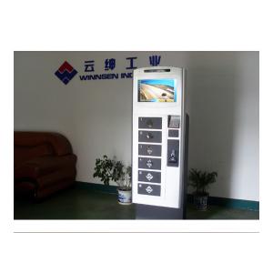 19 Inch Touch Screen LCD Cell Phone Charging Station Vending Machine Led Light Charger