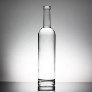 Industrial 750ml Crystal Glass Liquor Bottle with Frost/Paint/Printing Decoration