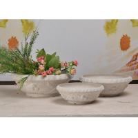 Decorative Large Round Bowl Planter , SPW Material Outdoor Tabletop Planters