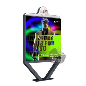 China highway standing LED screen static lightbox with triangle structure stand wholesale