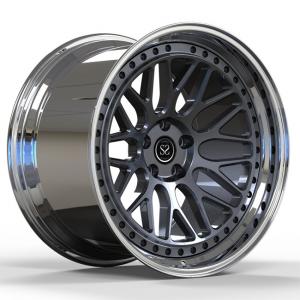 China Staggered 20inch 20X9.5 20X10.5 Forged 2 Piece Wheels For Nissan GTR Stepped Lip supplier