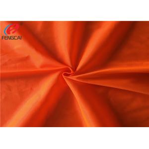 China Reflective Polyester Fluorescent Fabric , Fluorescent Orange Fabric For Uniform supplier