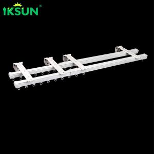 Extrusion Wall Mount Telescopic Curtain Track Ripple Fold Aluminium Material