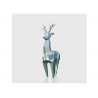 China Famous Geometric Life Size Deer Sculptures Modern Art Stainless Steel on sale