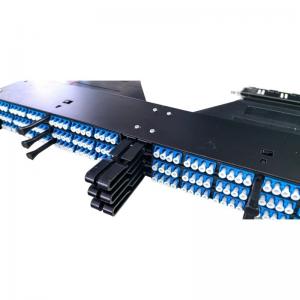 China 12-288 Cores Fiber Optic Patch Panel 1U 96 Port 4x24F MPO Open Rack Mount for FTTH supplier