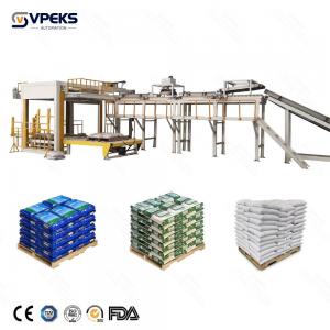 1200 Cycles Per Hour High Level Palletizer With Flat Push Large Bag Stacker