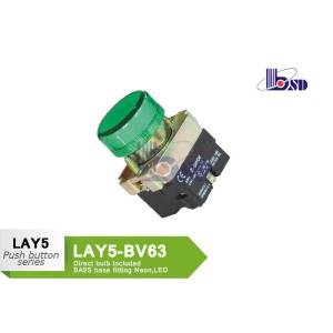 China el empuje iluminado verde de 400V DC en empuje del interruptor/llevó el interruptor momentáneo supplier