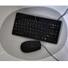 Small black medical silicone keyboard without keypad and mouse combo for