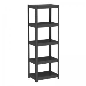 China 5-Shelf Black Steel Organizer Metal Storage Shelves For Home supplier