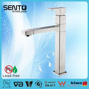 China Modern design stainless steel fitting kitchen sink mixer tap with rotating spout supplier