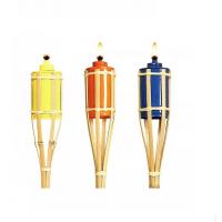 China Halloween Decoration Bamboo Tiki Torches Refillable Replacement Metal Oil Canister on sale