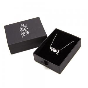 China Black 157gsm Luxury Leather Magnetic Jewelry Box EVA Sponge Inlay supplier