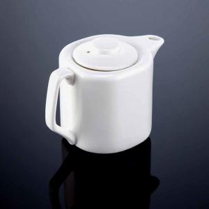China Royal Ware 750ml Porcelain Coffee Pot White Ceramic Teapot For Restaurants supplier