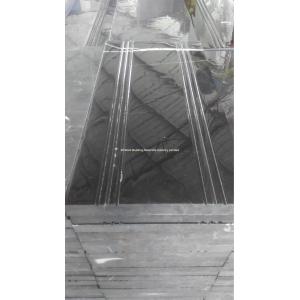 China Hunan Ink Black Marble Step With Anti-Slip Lines, Black Marble Stair supplier