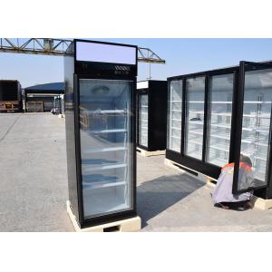 China R290 Refrigerant 360L Single Glass Door Upright Fridge Air Cooling supplier