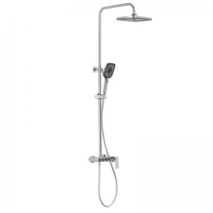 Chrome Triple Function Bathroom Shower System With Adjustable Hand Sprayer