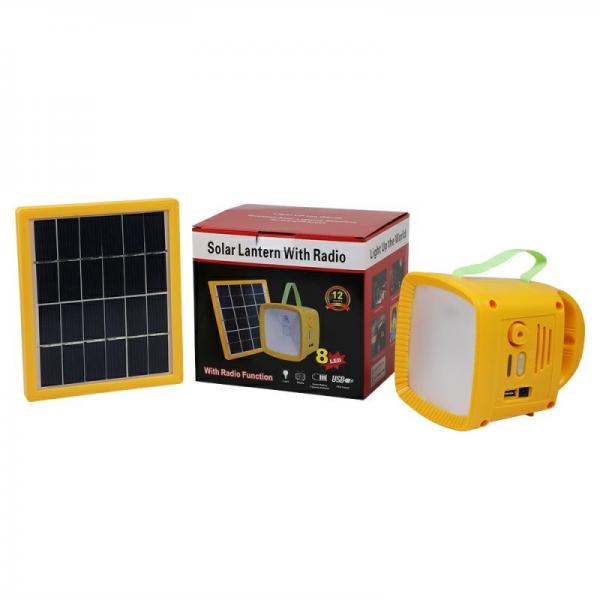 Mobile Solar Charger Portable Solar Energy FM Lantern Radio Off Grid Mini
